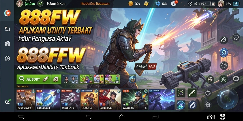 Tangkapan layar aplikasi 888FW yang menunjukkan fitur-fitur penggunaan Utility.