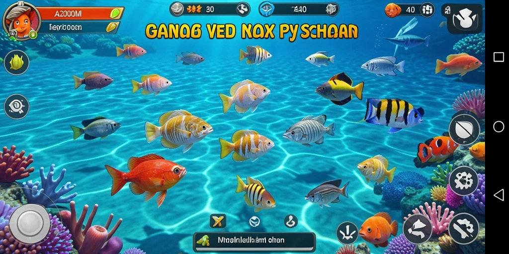 Screenshot A200M dengan tampilan gameplay Tembak Ikan yang menegangkan.