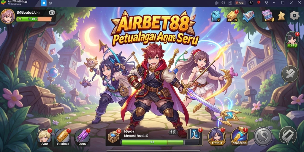 Tampilan gameplay AIRBET88 dengan karakter anime yang dinamis.