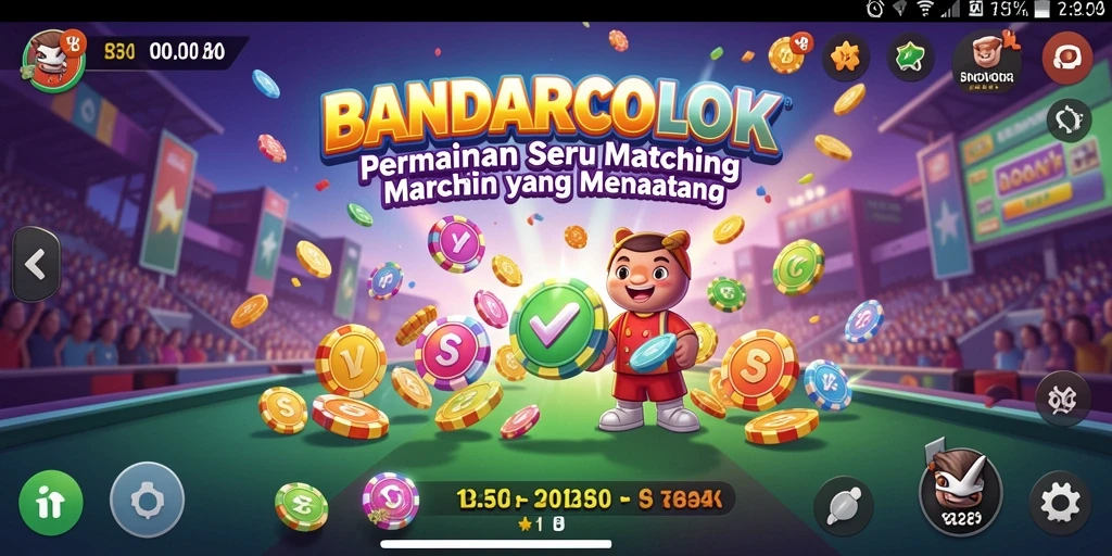 Tampilan gameplay seru dari BANDARCOLOK yang penuh warna.