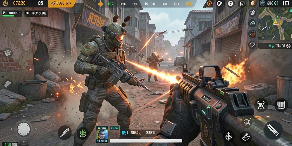 Tangkapan layar gameplay C7890 menunjukkan aksi pertarungan yang mendebarkan.