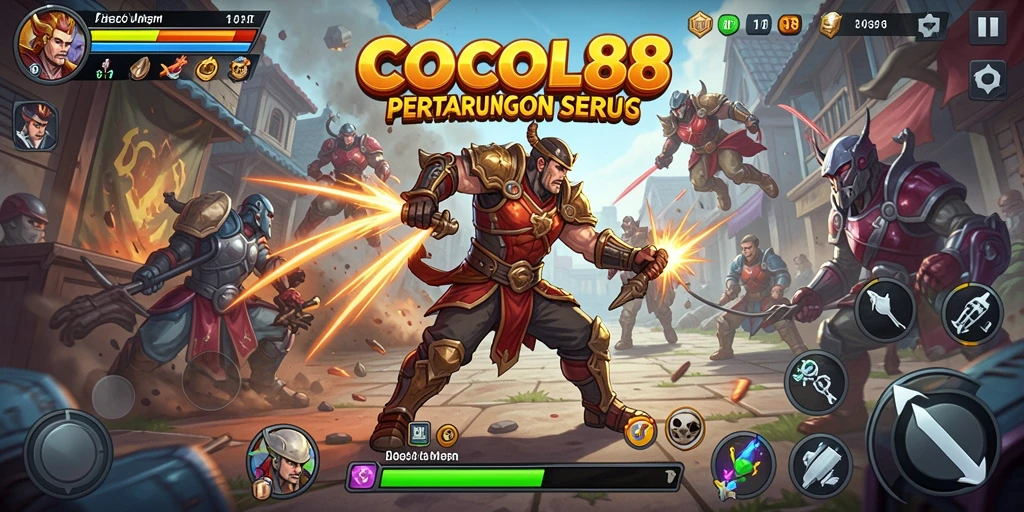 Screenshot utama COCOL88 menampilkan duel antar karakter yang intens.