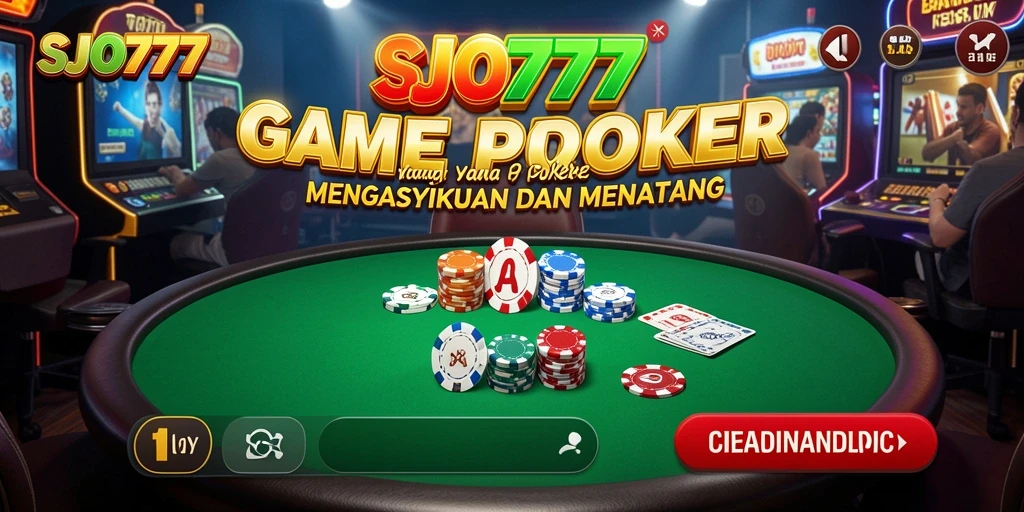 Tampilan menarik dari gameplay SJO777 yang penuh strategi Poker.