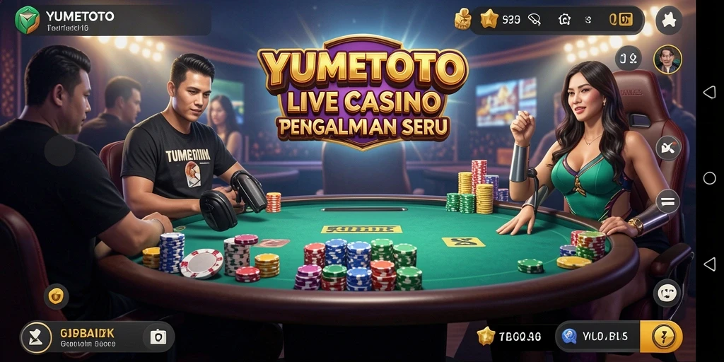 Tampilan gameplay Live Casino yang menarik dari YUMETOTO.